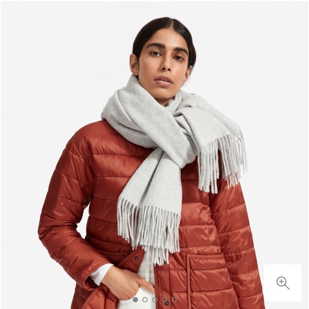 Everlane wool cashmere blanket scarf heather gray